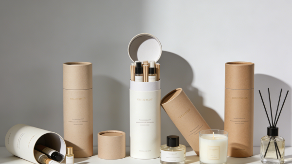 Paper tube packaging used for cosmetics, skincare, candles, and beauty products