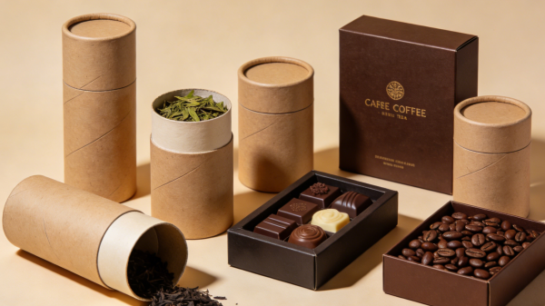 Paper tube packaging used for tea, coffee, food products, and premium gift packaging