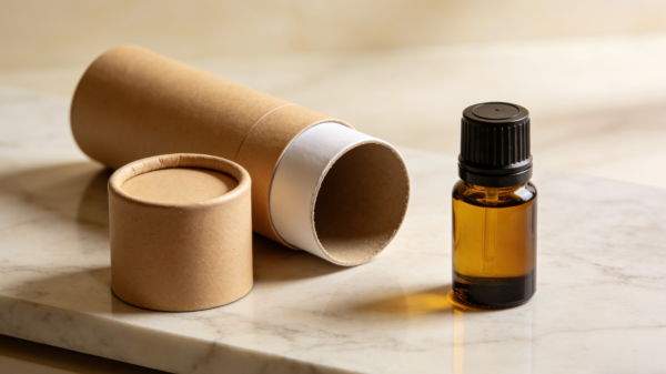 Cosmetic products packaged in custom printed paper tube containers