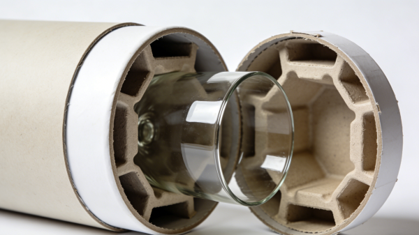 Thick paper tube packaging with internal insert for enhanced product protection