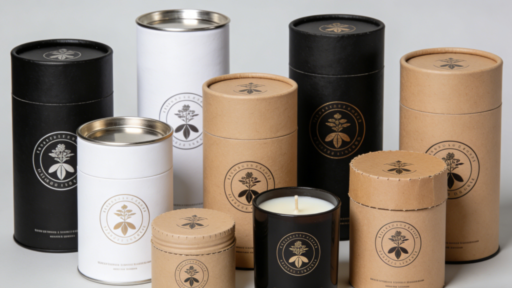 custom printed paper tube packaging with logo design